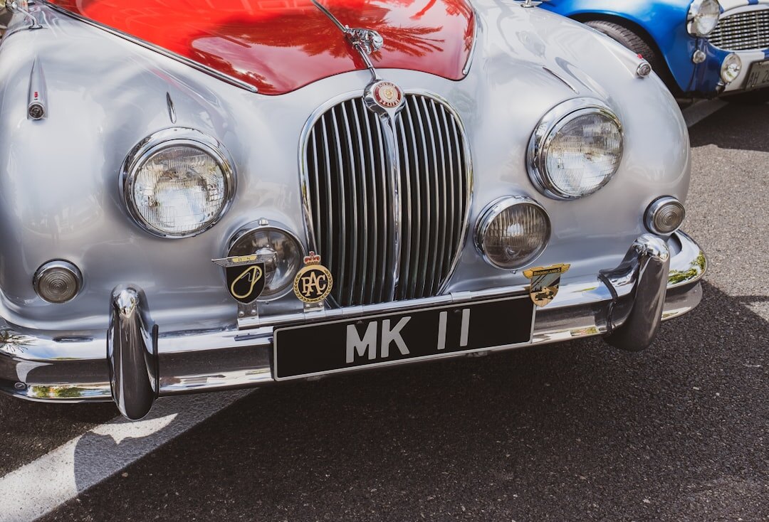 Classic British Jaguar sports car displayed at a private collectors event