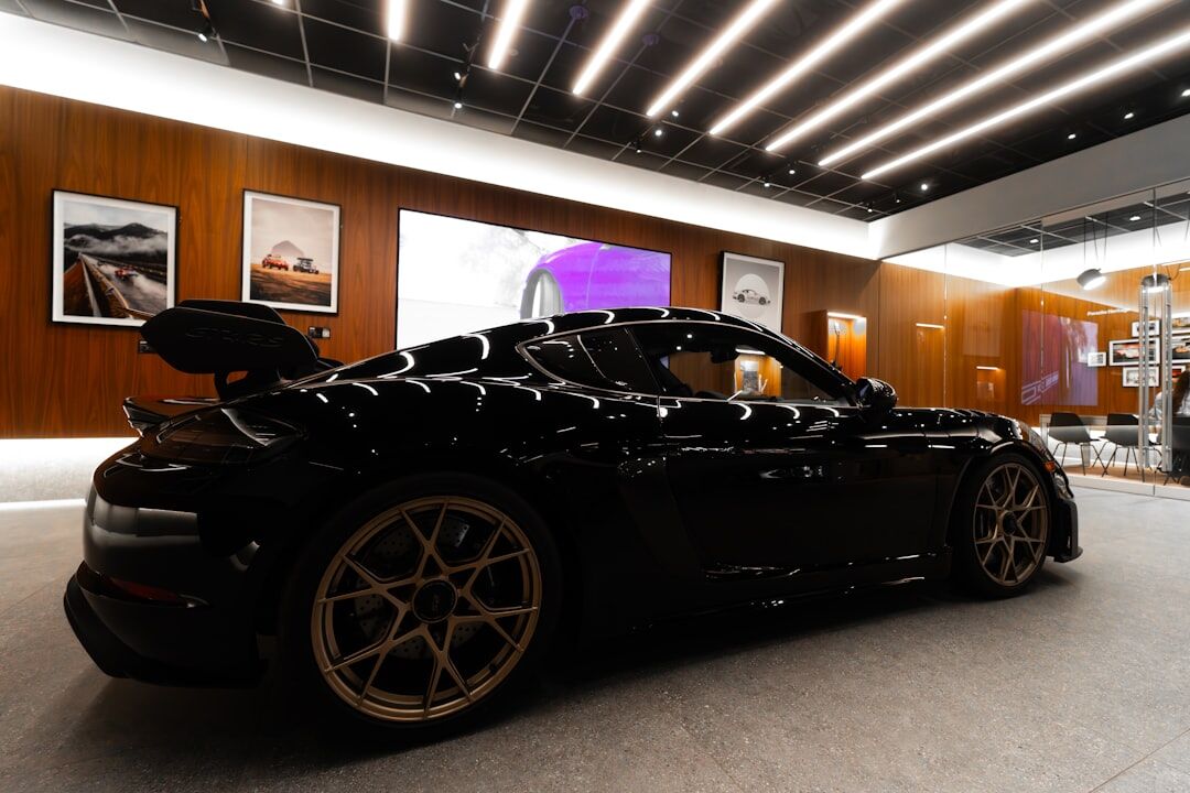 luxury car showroom interior