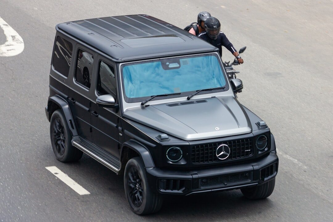 luxury suv on road