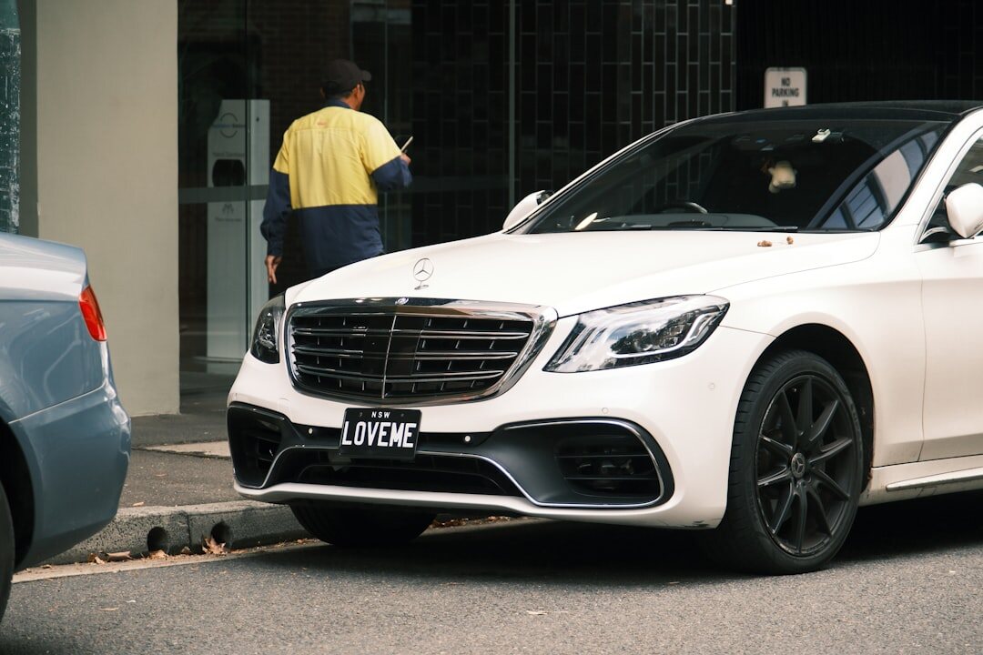 luxury sedan parked