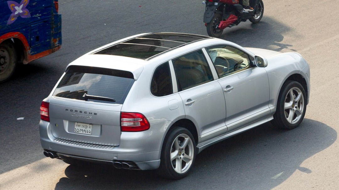 luxury suv driving