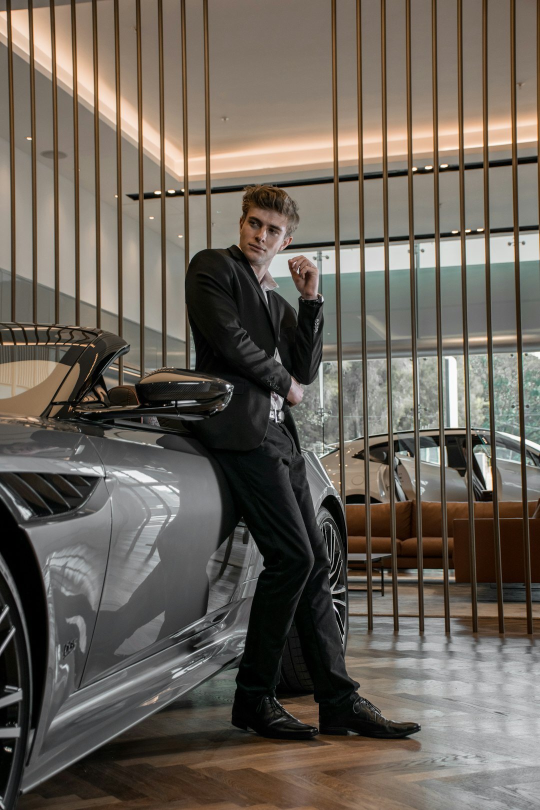 luxury car showroom