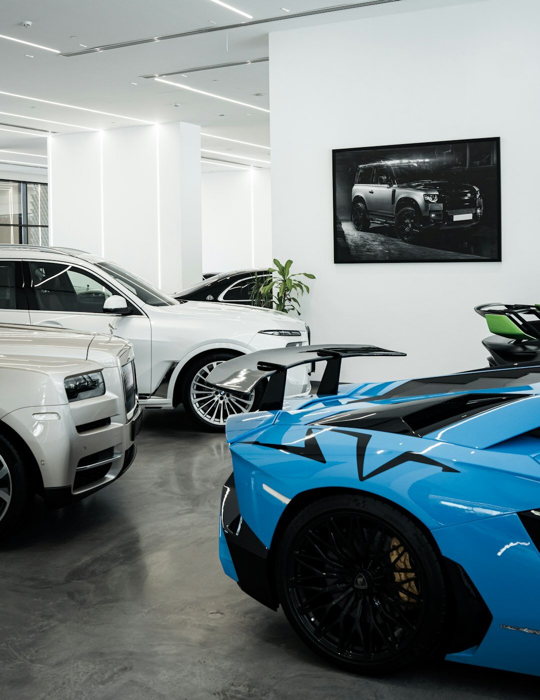 luxury car showroom